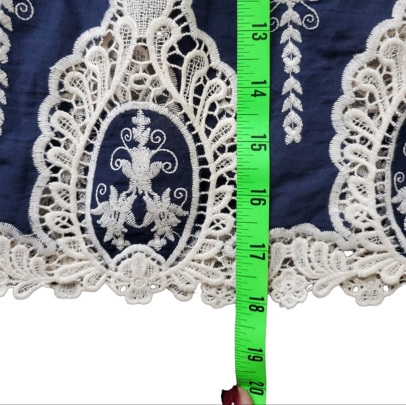 Bleuh Ciel Off Shoulder Top Navy with Emb Large - Picture 2 of 5